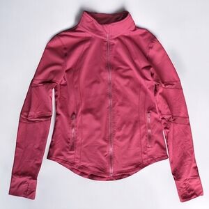 Buffbunny Athleisure Full Zip Jacket Quick‎ Dry Mesh Mock Neck Women's Sz L